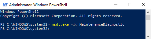 Type-msdt.exe-id-MaintenanceDiagnostic-in-PowerShell-min ما هي عملية dwm.exe (مدير نافذة سطح المكتب) (Desktop Window Manager)؟