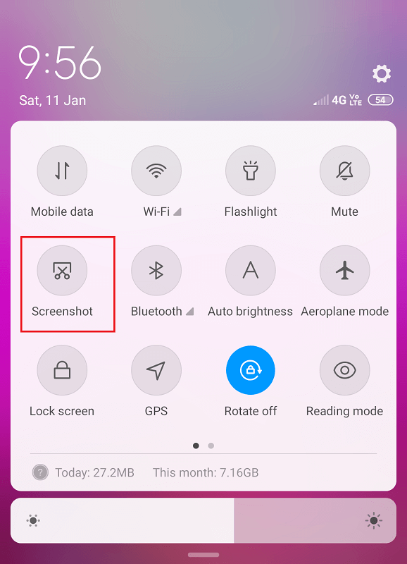 Use-the-Notification-Panel-to-take-a-screenshot 7 طرق لالتقاط لقطة شاشة على هاتف Android