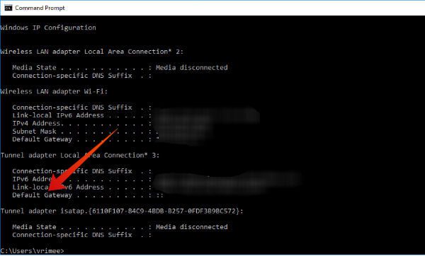 Windows-get-ip-address كيفية تغيير DNS على Fire TV Stick