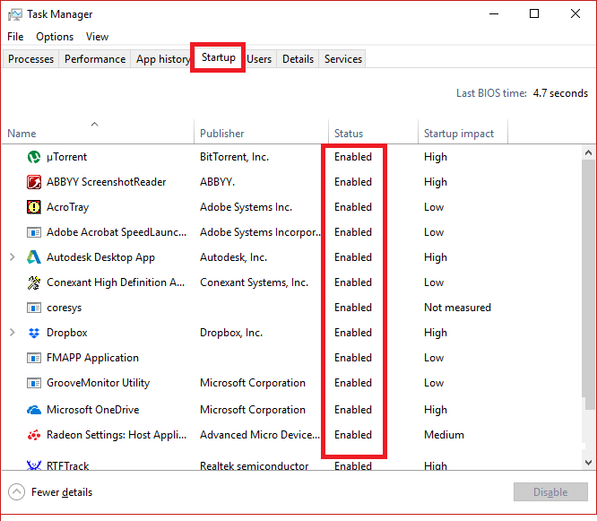 You-can-check-the-status-of-programs-which-starts-at-the-time-of-Windows-startup 4 طرق لتعطيل برامج بدء التشغيل في Windows 10
