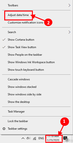 adjust-time-and-date إصلاح: متجر Windows لا يفتح في Windows 10