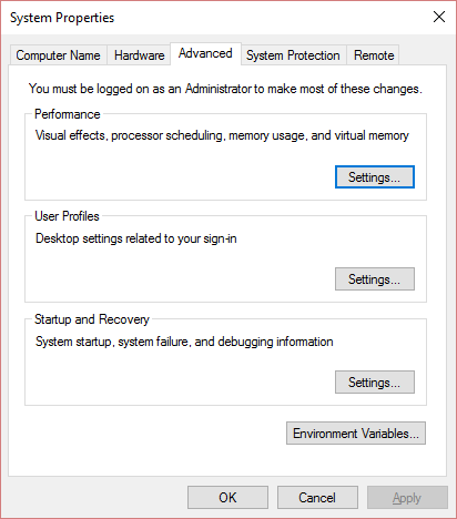 advanced-system-settings-min ما هي عملية dwm.exe (مدير نافذة سطح المكتب) (Desktop Window Manager)؟