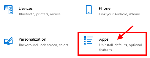 apps_settings-2 إصلاح:عدم عمل تطبيق Your Phone في Windows 10
