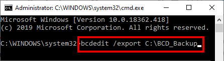 bcdedit حل مشكلة - إصلاح بدء التشغيل في حلقة لانهائية في نظام التشغيل Windows 10