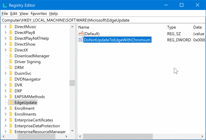 منع التثبيت التلقائي لـ Chromium Edge في Windows 10 - %categories