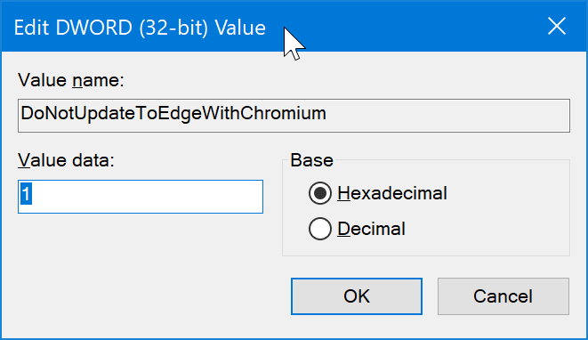 منع التثبيت التلقائي لـ Chromium Edge في Windows 10 - %categories