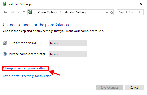 change-advanced-power-settings إصلاح: يستيقظ الكمبيوتر تلقائيًا من وضع السكون في Windows 10