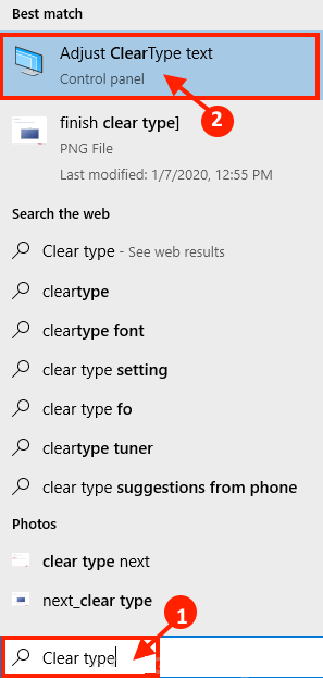 clear-tyoe_search إصلاح التطبيقات التي تظهر غير واضحة في Windows 10