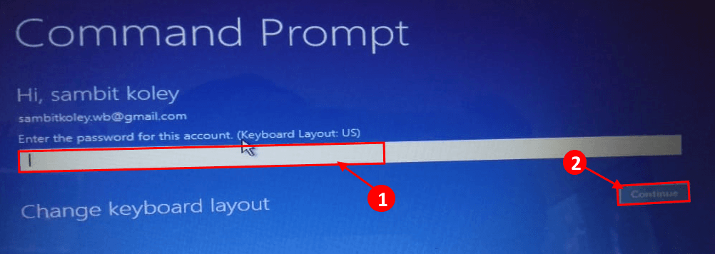 command_account حل مشكلة - إصلاح بدء التشغيل في حلقة لانهائية في نظام التشغيل Windows 10