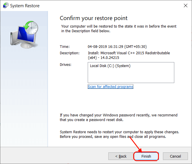 confirm-restore-1 إصلاح: شريط العنوان وجزء من Windows مفقود في Windows 10 Pro