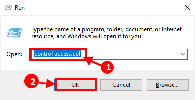 control-access إصلاح: مشكلة تكبير النافذة لا يسحب في Windows 10