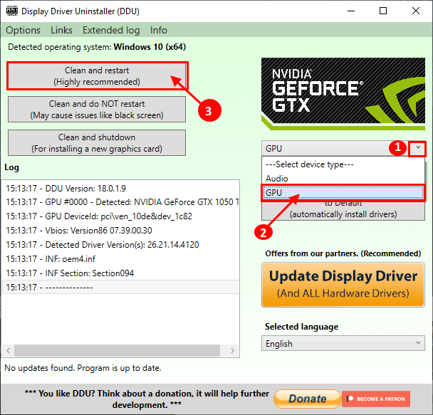 ddu_interface إصلاح: شريط العنوان وجزء من Windows مفقود في Windows 10 Pro