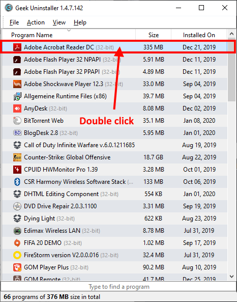double-click_geek 8 طرق لإلغاء تثبيت التطبيقات / البرامج في نظام التشغيل Windows 10