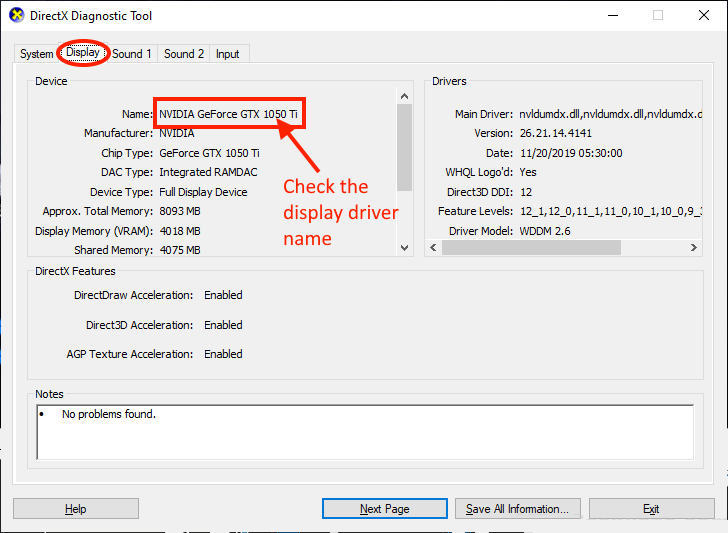 drectx-diagnostic-tool إصلاح التطبيقات التي تظهر غير واضحة في Windows 10