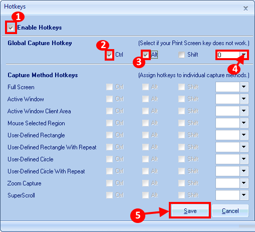 enable-hot-keys إصلاح: مفتاح طباعة الشاشة Print Screen لا يعمل على نظام التشغيل Windows 10