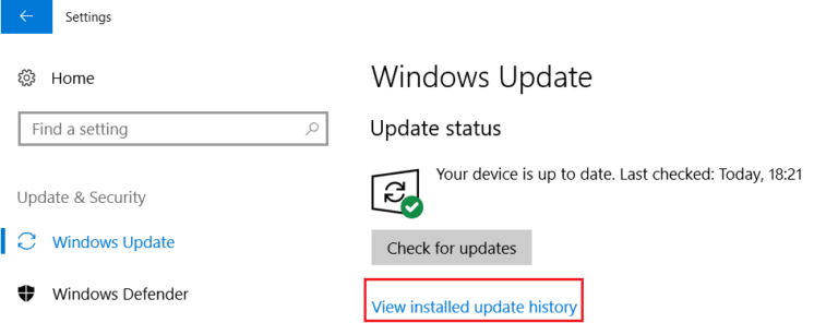 from-the-left-hand-side-select-Windows-Update- غير قادر على تثبيت DirectX على Windows 10 إليك كيفية إصلاح ذلك