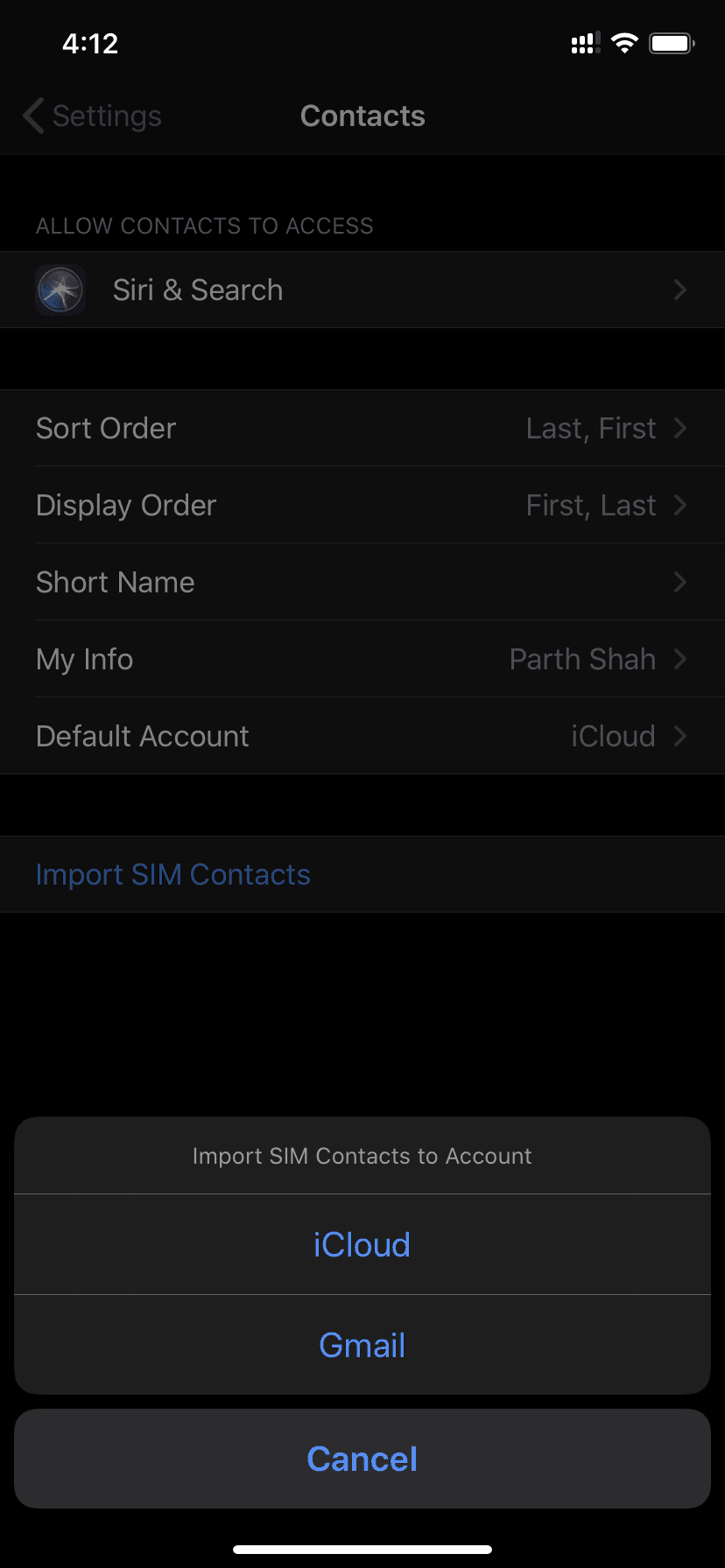 import-from-sim_4d470f76dc99e18ad75087b1b8410ea9 كيفية إضافة جهات اتصال Gmail إلى iPhone والخدع الأخرى