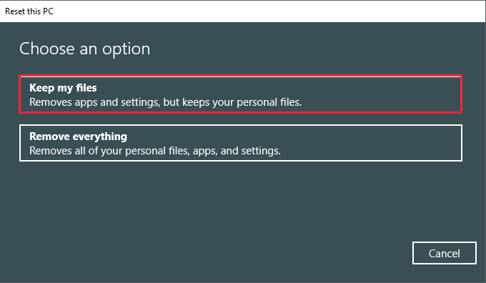 keep-my-files-1 إصلاح: متجر Windows لا يفتح في Windows 10