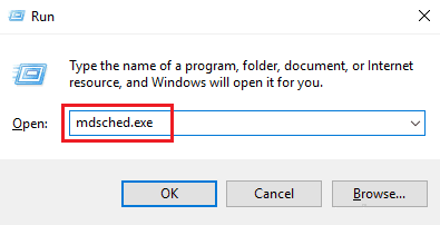 mdsched إصلاح: خطأ فادح في البنية الأساسية في نظام التشغيل Windows 10