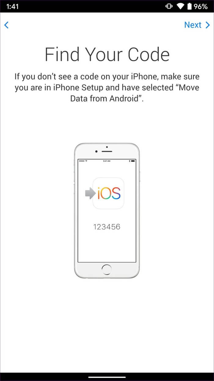 move-to-ios-code_935adec67b324b146ff212ec4c69054f كيفية إضافة جهات اتصال Gmail إلى iPhone والخدع الأخرى