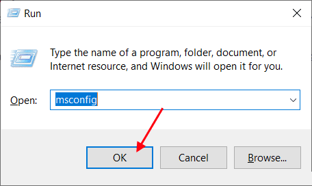msconfig_run-1 إصلاح: خطأ فادح في البنية الأساسية في نظام التشغيل Windows 10