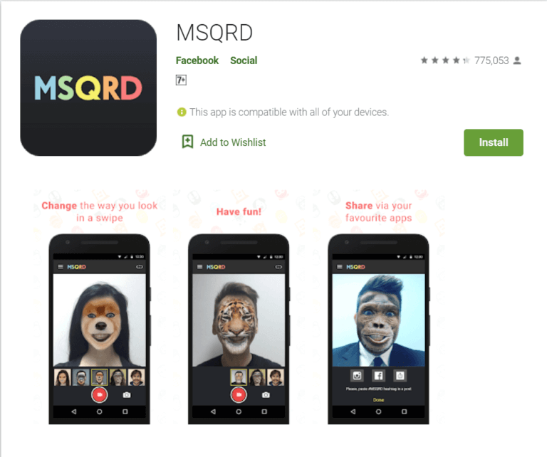 msqrd-768x642-1 أفضل 8 تطبيقات Face Swap لـ Android و iPhone في 2025