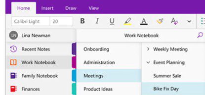 onenote-1 أفضل 12 تطبيق لتدوين الملاحظات يجب عليك استخدامها في 2025