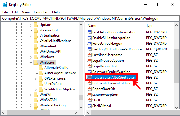 powerdownaftershutdown_double-click إصلاح: يستيقظ الكمبيوتر تلقائيًا من وضع السكون في Windows 10