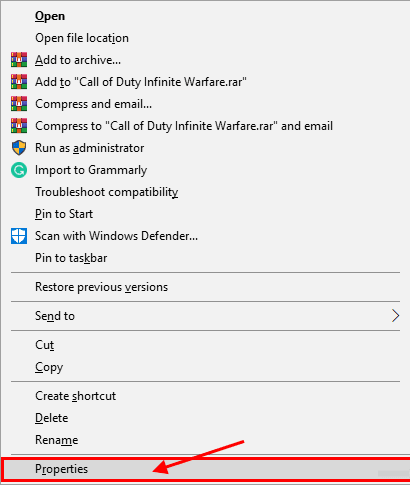 properties-1 إصلاح التطبيقات التي تظهر غير واضحة في Windows 10