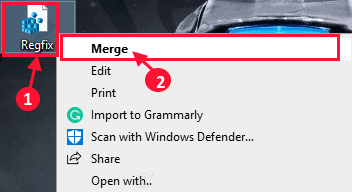 regfix_merge كيفية حذف الملفات المحمية بواسطة TrustedInstaller في Windows 10