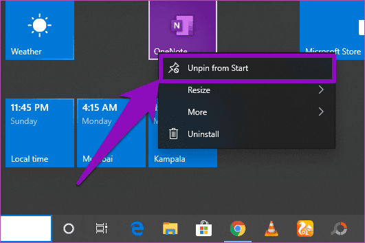 remove-windows-10-start-menu-tiles-programs-01_4d470f76dc99e18ad75087b1b8410ea9 أفضل الطرق لإزالة التطبيقات والبرامج من قائمة بدء تشغيل على Windows 10