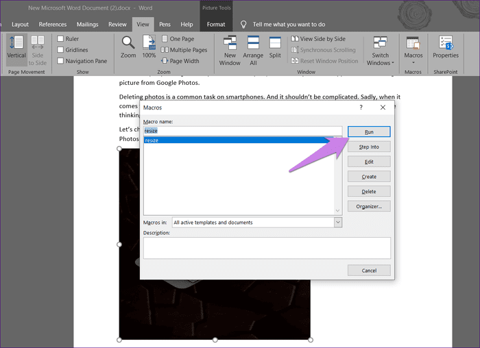 كيفية تجعل جميع الصور بنفس الحجم في Microsoft Word - %categories