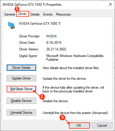 rollback-display-adapter حل مشكلة - إصلاح بدء التشغيل في حلقة لانهائية في نظام التشغيل Windows 10