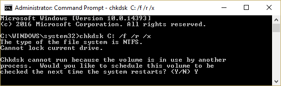 run-check-disk-chkdsk-C-f-r-x-1 15 نصيحة لزيادة سرعة جهاز الكمبيوتر الخاص بك