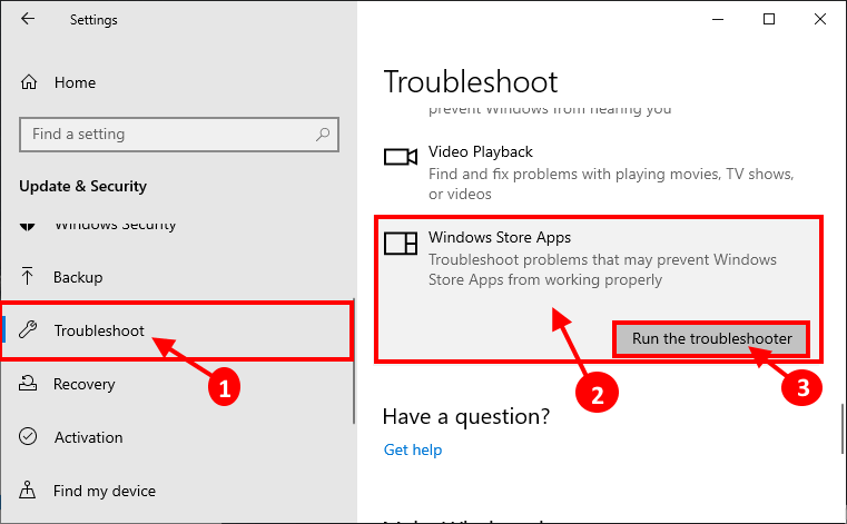 run-the-troubleshooter-1 إصلاح:عدم عمل تطبيق Your Phone في Windows 10