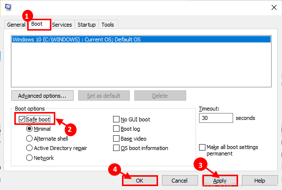safe-boot 8 طرق لإلغاء تثبيت التطبيقات / البرامج في نظام التشغيل Windows 10