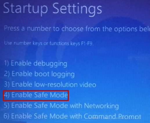 safe-mode حل مشكلة - إصلاح بدء التشغيل في حلقة لانهائية في نظام التشغيل Windows 10
