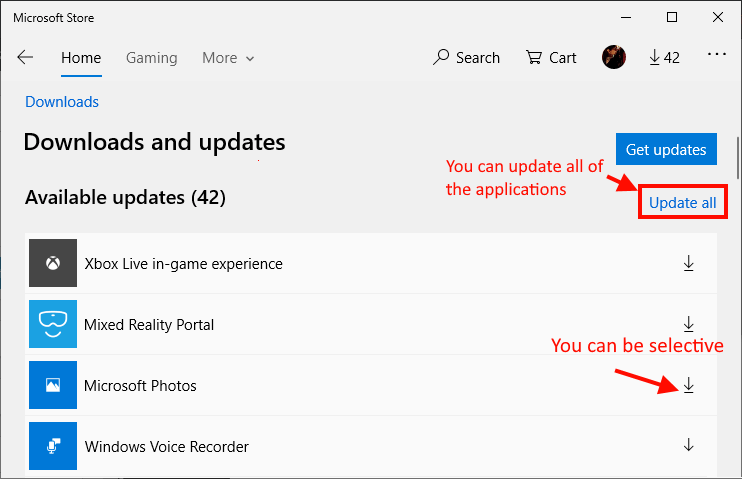 selective-or-update-all إصلاح: شريط العنوان وجزء من Windows مفقود في Windows 10 Pro