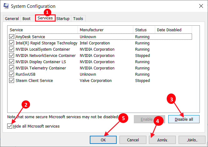 services-2-1 إصلاح: خطأ فادح في البنية الأساسية في نظام التشغيل Windows 10