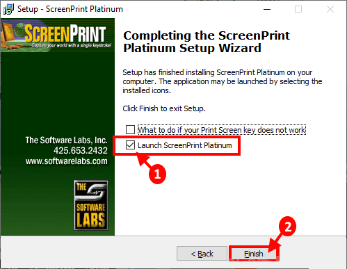 setup_finish إصلاح: مفتاح طباعة الشاشة Print Screen لا يعمل على نظام التشغيل Windows 10