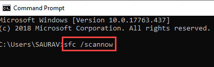sfc-scannow-min-2 إصلاح: خطأ فادح في البنية الأساسية في نظام التشغيل Windows 10