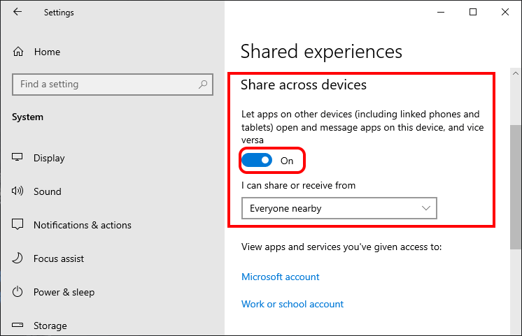 shared-on إصلاح:عدم عمل تطبيق Your Phone في Windows 10