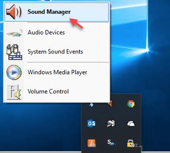 sound-manager إصلاح سماعات الرأس لا تعمل في Windows 10