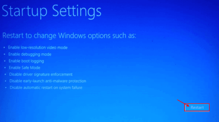 startup-settings-1 إصلاح: شريط العنوان وجزء من Windows مفقود في Windows 10 Pro