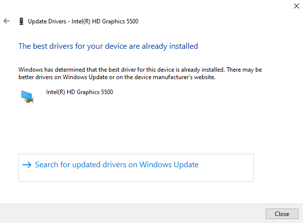 the-best-drivers-for-your-device-are-already-installed. غير قادر على تثبيت DirectX على Windows 10 إليك كيفية إصلاح ذلك