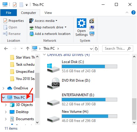 this-pc_file-explorer إصلاح : خطأ أثناء نسخ الملف أو المجلد: خطأ غير محدد في Windows 10