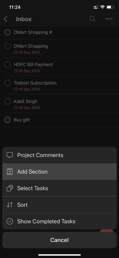 todoist-section_4d470f76dc99e18ad75087b1b8410ea9 أفضل 5 بدائل Wunderlist لـ iOS و Android