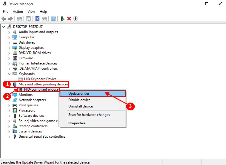update_mouse كيفية تعطيل التحديد التلقائي في Windows 10