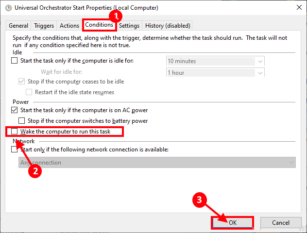 wake-up-computer-to-run-this-task-disable إصلاح: يستيقظ الكمبيوتر تلقائيًا من وضع السكون في Windows 10