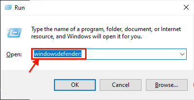 windows-defender_run إصلاح : خطأ أثناء نسخ الملف أو المجلد: خطأ غير محدد في Windows 10